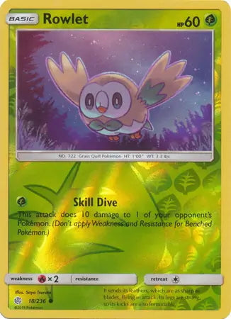 Cosmic Eclipse Rowlet #18/236 reverse holo